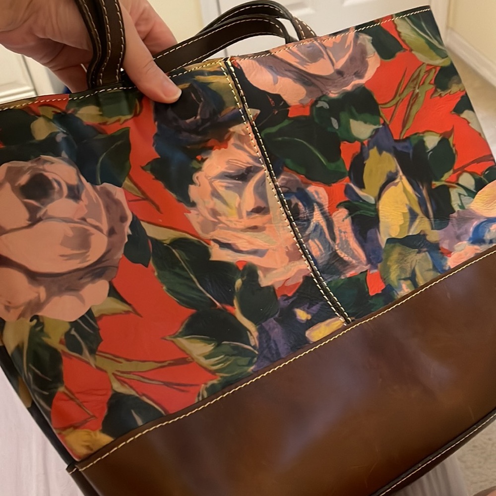 Patricia Nash Winter Bloom Tote - 100% Italian Leather
